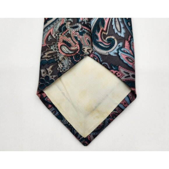 Vintage Westchester Classics Men's Paisley Tie Necktie Pink Blue Gray - Picture 7 of 10